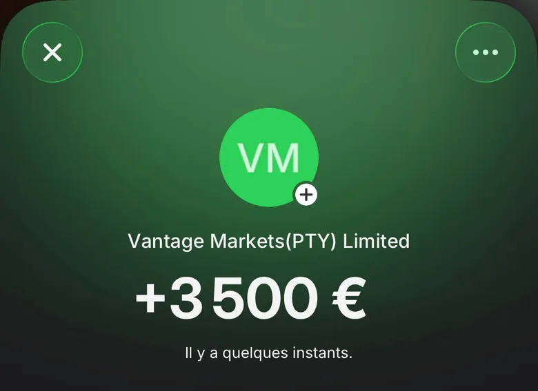 Autre virement d’un courtier reçu sur un compte bancaire