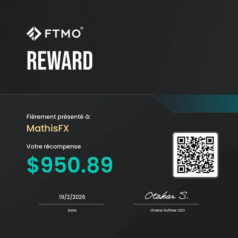 Certificat de retrait FTMO obtenu par Mathis